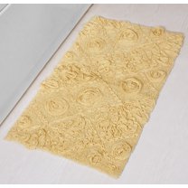 Home Weavers Modesto Bath Rug 100% Cotton Bathroom Rugs Set, Washable Rug, Soft Cotton Extra Soft and Absorbent bath Rug, Kitchen Mat, Bath Mat Set, Bath Floor Mat Non Slip, 24"x40" Rectangle, Yellow