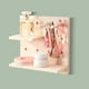 thumbnail image 5 of Organizador de pared de tablero perforado, multifuncional, sin perforaciones, para muñecas, color beige, 5 of 12