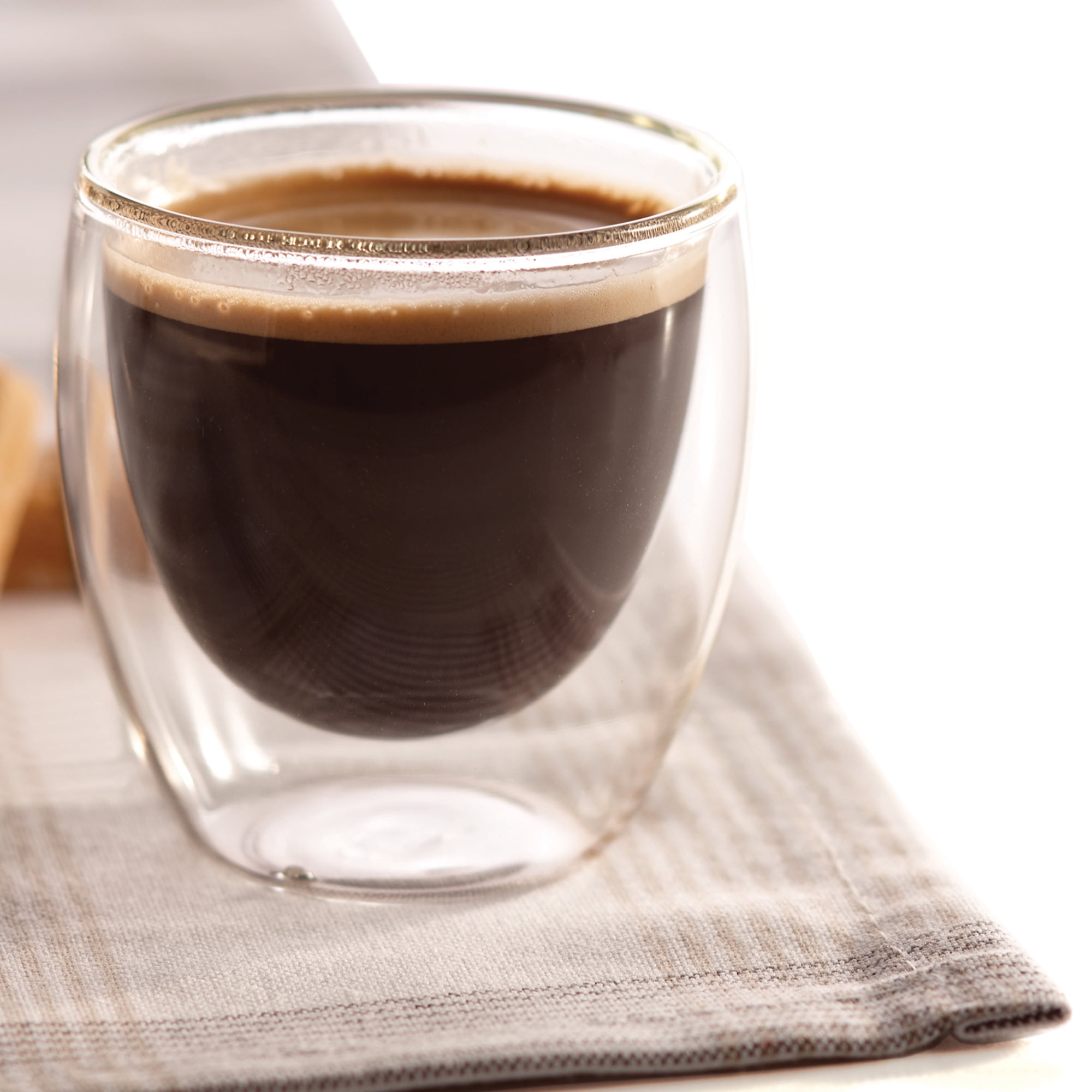 Insulated Double Wall Mug Cup Glass Set Of 4 Mugs Cups For Coffee Cappuccino Latte Espresso Tea Thermal Clear 95ml