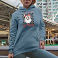 thumbnail image 2 of Distressed I Saw That, You Nasty - Retro Santa Art Merch Gift, Light Blue Hooded Sweatshirt or Hoodie, Large, 2 of 5