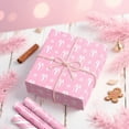 thumbnail image 3 of Pink Christmas Wrapping Paper Set - 12 Sheets with Gingerbread & Candy Cane Patterns for Holiday Gifts, 3 of 7