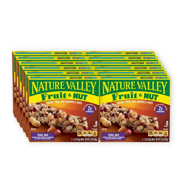 Nature Valley Chewy Granola Bar, Trail Mix, Fruit and Nut, 7.4 Oz (Pack