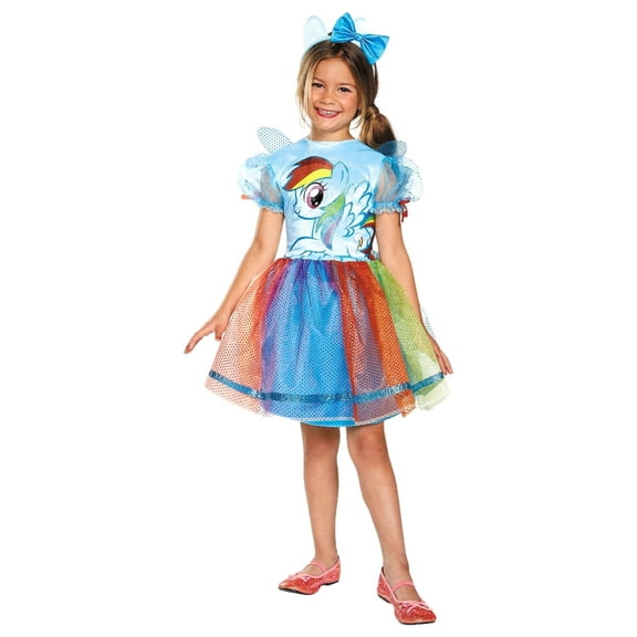 My Little Pony Girls Rainbow Dash Costume Dress Small 3T-4T