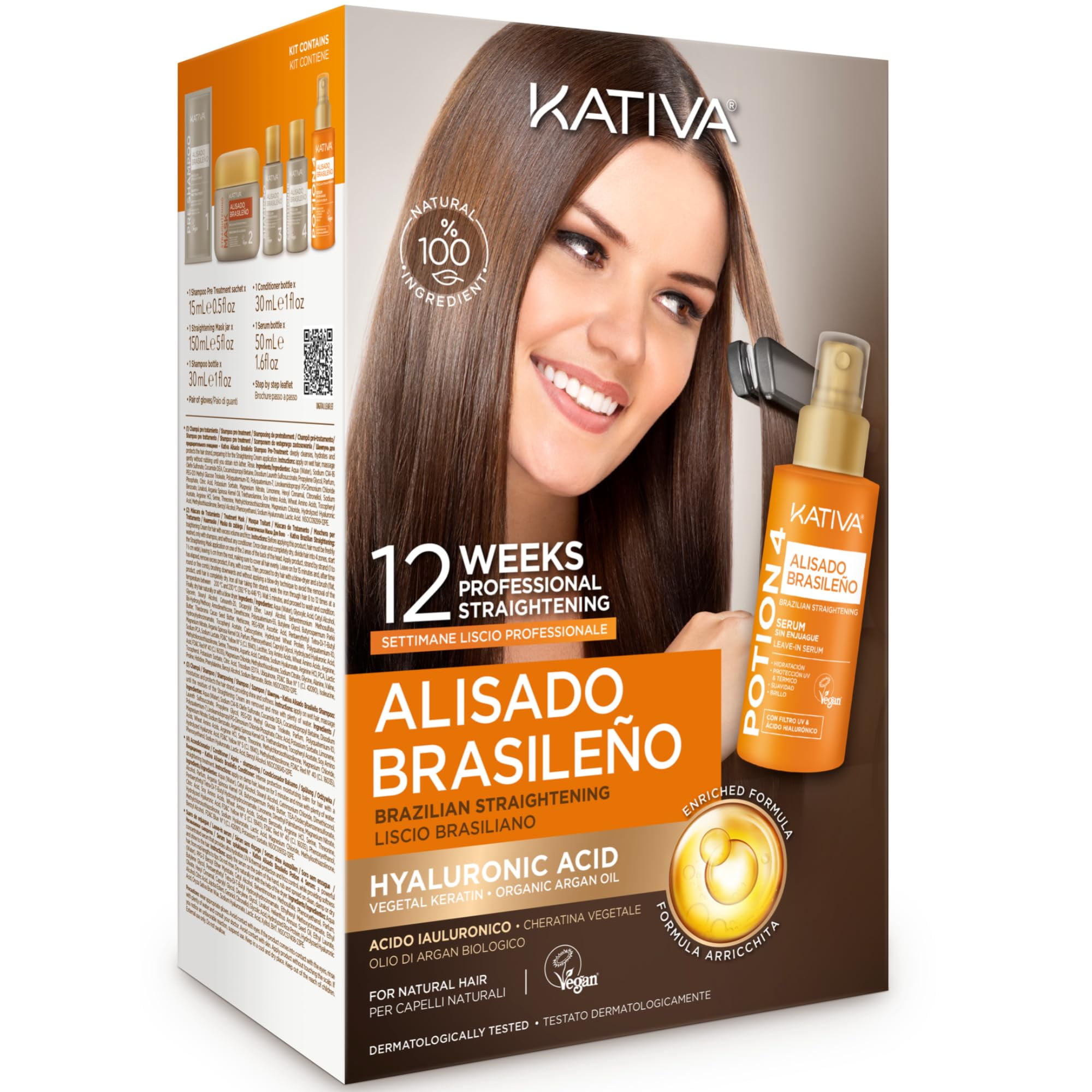 Brazilian Keratin Straightening Treatment at Home with Hyaluronic