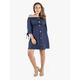 thumbnail image 1 of Vestido Maternidad Juvenil Rayón Fresco Vestido Embarazo Moderno Casual Verano Off Shoulder Color Azul Marino, 1 of 3
