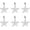 6, variant on ABCISI Stainless Steel Tablecloth Weights, Windproof Clips  for Family dinner or outdoor picnic，Christmas dinner tablecloth decoration or Christmas tree decoration
 (Pack of 6)