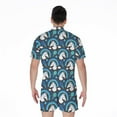 thumbnail image 2 of Blue Rainbow Unicorn Pattern Short Sleeve Men'S Rompers Casual Summer Jumpsuits Outfit, 2 of 4