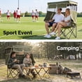 thumbnail image 5 of Oversize Double Camping Chair with Canopy Shade, Portable Loveseat for Outdoor Soccer Events, Beach, or Camping with Storage Bags, 5 of 11