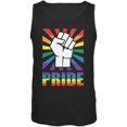 thumbnail image 1 of LGBT Gay Pride PRIDE Raised Fist Black Adult Tank Top, 1 of 1