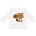 thumbnail image 3 of Inktastic Spring Animals, Cute Squirrel, Colorful Flowers Boys or Girls Long Sleeve Toddler T-Shirt, 3 of 5