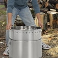 thumbnail image 3 of Smokeless Outdoor Fire Pit,Stainless Steel Stove with Removable Stand & Stove Hook, Ash Pan,Wood Burning Portable Outdoor Firepit with Air Switch,Easy Clean,for Backyard,Camping,and Picnics, 3 of 8