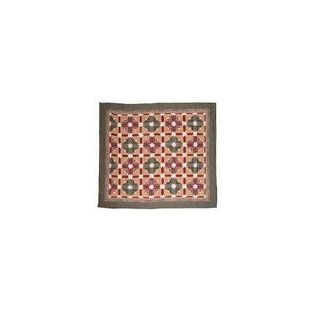 Patch Magic QQSFLC Snowflake Log Cabin, Quilt Queen 85 x 95 inch
