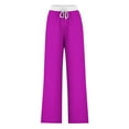 Ayolanni Wide Leg Pants For Women Palazzo Purple High Rise Drawstring ayolanni-wide-leg-pants-for-women-palazzo-purple-high-rise-drawstring