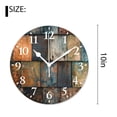 thumbnail image 2 of 10 Inch Wall Clock Battery Operated Silent Clock Decorative for Office, Kitchen, Outdoor, Living Room，Vintage Rainbow Wooden Dark Amazing, 2 of 4