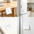 thumbnail image 4 of Hyknon Sticky Notes 3x3 Inch, 100 Sheets/Pad Self-Stick Pads Pastel Solid Color Sticky Note, Recyclable Stickers Note Tabs, Easy to Post Removable Reminder Labels for Home Office Daily, White, 4 of 7