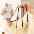 thumbnail image 1 of Bolso bandolera de cuero ajustable de metal para teléfono móvil, accesorio de joyería, cadena cruzada tejida a mano., 1 of 6