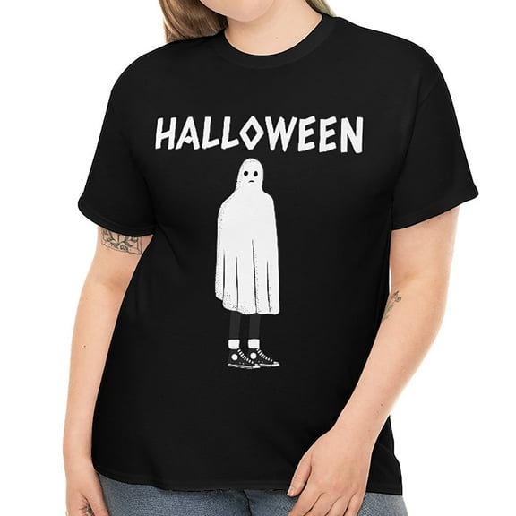 Ghost Shirts Halloween Tshirts Women Plus Size 1X 2X 3X 4X 5X Funny Ghost Halloween Costumes for Plus Size Women