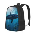 thumbnail image 1 of Balery Ocean Dolphin Fish School Mochila para hombre y mujer - Tela Oxford 600D resistente - Gran capacidad, resistente al agua, ideal para la escuela, viajes y senderismo, 1 of 6