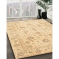 thumbnail image 2 of Ahgly Company Indoor Square Abstract Brown Gold Oriental Area Rugs, 7' Square, 2 of 6