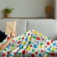 thumbnail image 3 of Colorful Soft Flannel Fleece Throw Blanket, Multicolored Traditional Polka Dots with Many Sizes Circus Themed Illustration, Cozy Plush for Indoor and Outdoor Use, 50" x 70", Multicolor, by Ambesonne, 3 of 5