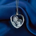 thumbnail image 6 of 3D Crystal Photo Necklace, Heart Shape Innovation Crystal Picture Necklace Customized Personalized Couples Pet Gifts with Your Photo for Mom, Dad, Men, Women, Christmas (Large), 6 of 8