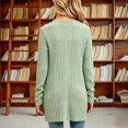 thumbnail image 3 of VIPOIN Girls Knit Long Cardigan Sweater, Ribbed Button Down with Side Pockets, Casual Layering Outerwear, 3 of 6