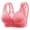 Hot Pink, variant on Gymayou Women Front Snap Wireless Bra Thin Breathable Lace Mesh Bralette Front Closure Underwire Everyday Bras Black 36