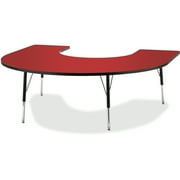 Jonti-Craft Berries Adult Black Edge Horseshoe Table
