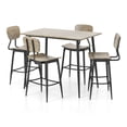 thumbnail image 3 of Furniture of America Derk 5-Piece Counter Height Dining Set, Gray, 3 of 6