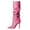 Pink, variant on YDN Womens Classic Stiletto Thin Heel Knee High Boots Pointy Closed Pointy Toe Tall Boots Daily Office Dressy Causal Shoes Size 7 Black