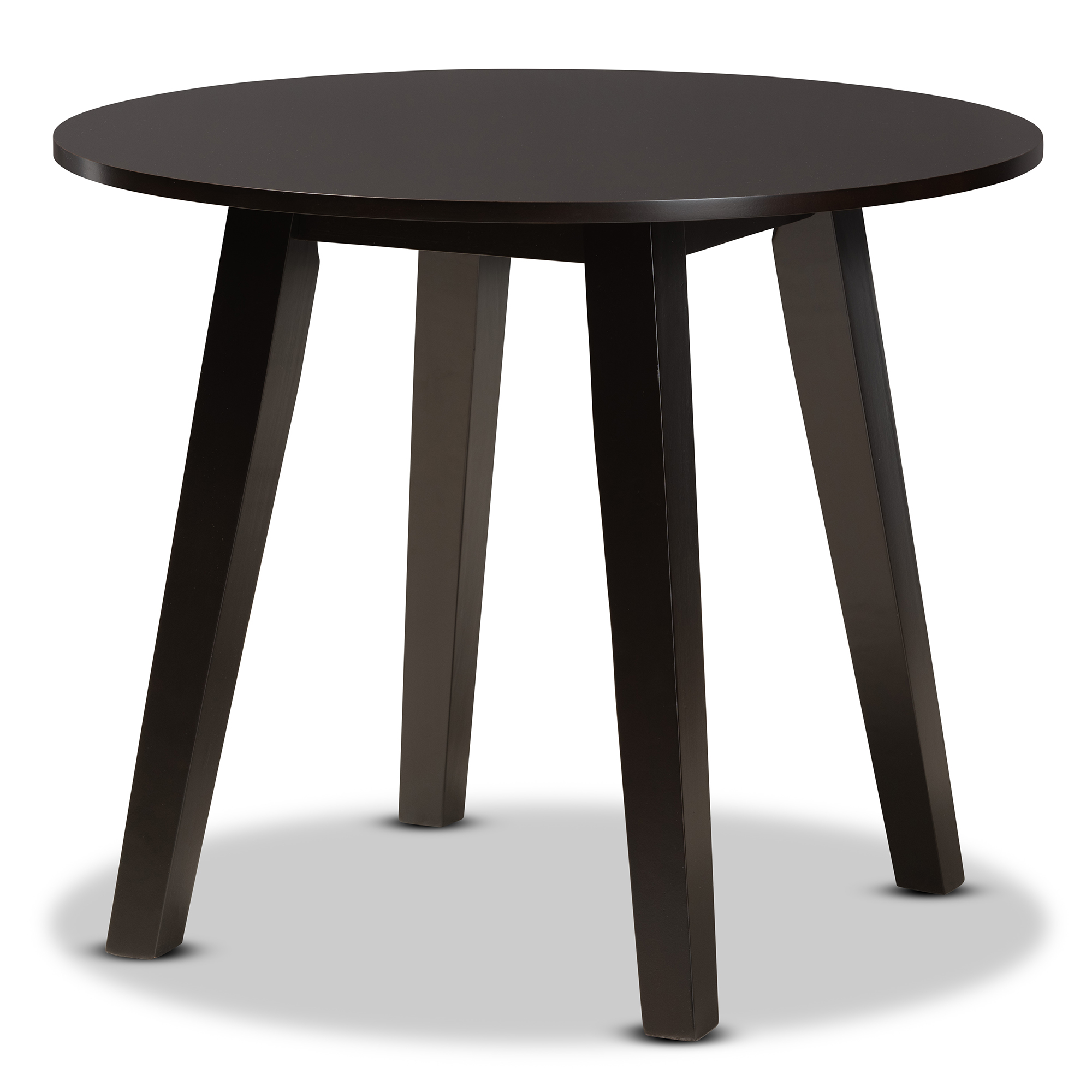 Baxton Studio Millie Modern and Contemporary Sand Fabric Upholstered and Dark Brown Finished Wood 5-Piece Dining Set