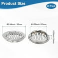 thumbnail image 3 of Uxcell Paquete de 20 Respiraderos Circulares de Soffit, 53mm/2.09 Pulgadas Respiraderos Redondos de Acero Inoxidable con Rejilla para Baño Hogar/ Oficina/Cocina/Armario/Guardarropa [Plateado], 3 of 7