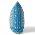 thumbnail image 6 of Amrita Sen Floral Windows Suede Zippered Pillow w Insert by Amrita Sen in Blue and Pink, 6 of 6