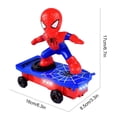 thumbnail image 2 of Spider-Man Scooter eléctrico Tumbling Stunt Car Spider-Man Boy Coche juguete educativo para (azul) (infracción no en los estantes) (fondo azul fondo enviado al azar), 2 of 5