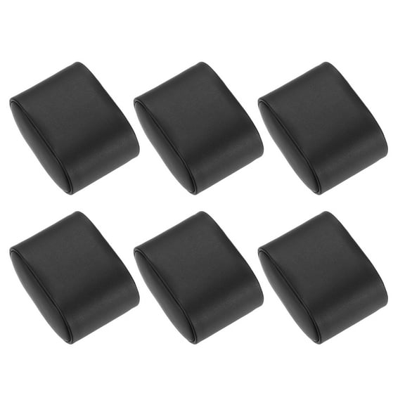 Uxcell 6Pack Leather Bracelet Watch Pillow Jewelry Display Cushion Pillows Large, Black