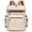 Brown & Beige, variant on 24L Waterproof Laptop Backpack with Pouch Pocket for Men Women 15.6" PU Leather Business Backpack for School Travel Work, Brown