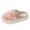Pink, variant on Women's Man Fuzzy Memory Foam Slippers Closed Back Elatic Knit Bedroom Slip on Warm House Shoes for Indoor Outdoor Comfortable Green Size 6