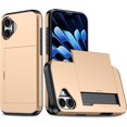 thumbnail image 1 of KOMI for iPhone 16 Case Wallet with Card Holder, iPhone 16 Phone Case for Women Men, Military Grade Shockproof Slim Protective Bumper Cover Gold, 1 of 5