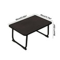 thumbnail image 2 of XIAOLE Foldable Laptop Desk, Portable Lap Desk Bed Table with Wooden Desktop & Metal Bracket, Lightweight Breakfast Table Tray Desk, Mini Table for Working Writing Drawing Eating Picnic, 2 of 6