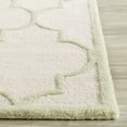 thumbnail image 3 of SAFAVIEH Cambridge Kevin Geometric Wool Area Rug, Ivory/Light Green, 4' x 6', 3 of 6