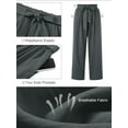 thumbnail image 4 of Chiclily Women Wide Leg Pants with Pockets High Waist Loose Belt Flowy Casual Trousers, US Size Medium in Grey, 4 of 9