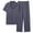 Dark Gray, variant on Men's Big and Tall Sleepwear Set 2-Piece Pajamas Long Pants and Short Sleeve Top