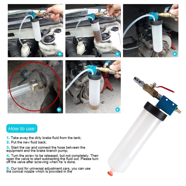 Auto Car Brake Fluid Oil Change Replacement Tool Automotive Pump Oil Bleeder Empty Kit, Easy to Operate, Flexible Hose, Clean & Environmentally Friendly, Suitable for Cars,