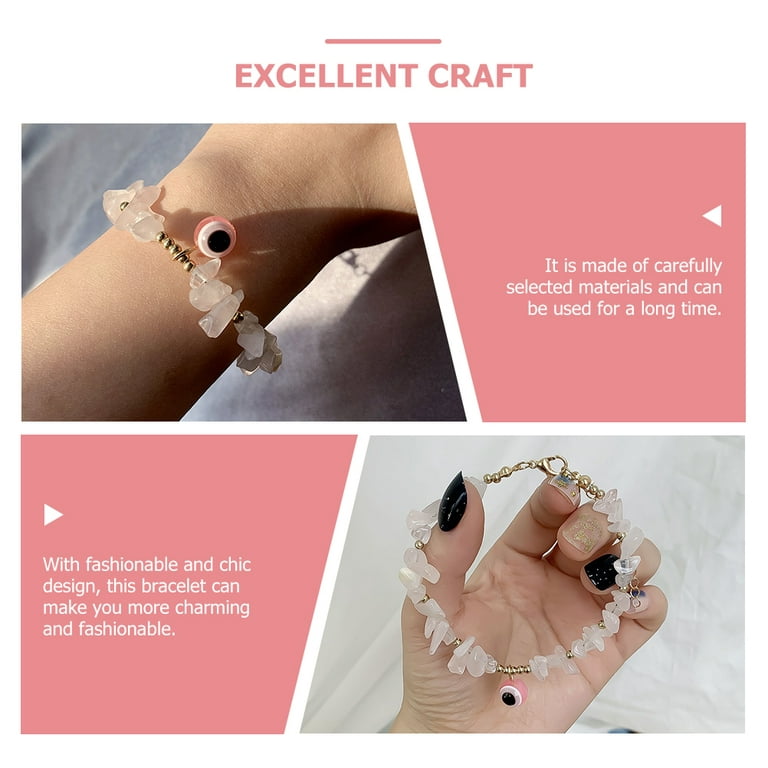 Eye Evil Bracelet Bracelets Chain Stone Wrist Beadedgravel Irregular  Adjustable Crystals Natural Mexican Kit Blue 
