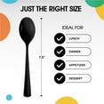 thumbnail image 5 of Exquisite Heavy Weight Disposable Plastic Black Spoons - 50 Count, 5 of 9