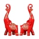 thumbnail image 3 of Figuras de perfecl Estatuilla de elefante para parejas regalos para decoración de escritorio adornos artesanales para el hogar Rojo, 3 of 8