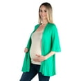 thumbnail image 2 of 24seven Comfort Apparel Elbow Length Sleeve Open Front Maternity Cardigan, 2 of 4