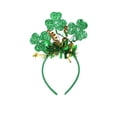 thumbnail image 2 of Shamrock Headband with Glitter Ears and Clover Decorations for St. Patrick's Day Party Holiday Event Festival Wear Accessories St. Patrick's Clover Headband D, 2 of 4