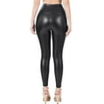 thumbnail image 4 of J. METHOD Womens Faux Leather Leggings High Waist Skinny Stretch Pants Made in USA, 4 of 7
