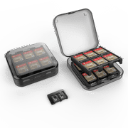 Tirux 24 in 1 game card case storage box for Nintendo Switch Game Card, Black